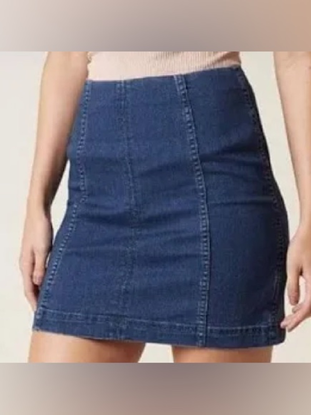 Free People Modern Femme Denim Skirt